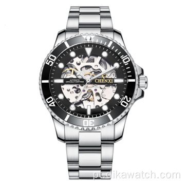 8805B CHENXI Self-Wind vestido masculino relógio masculino luxo marcas de relógios totalmente em aço inoxidável para homem